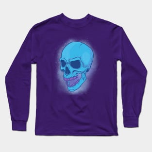 Blue Skull Long Sleeve T-Shirt